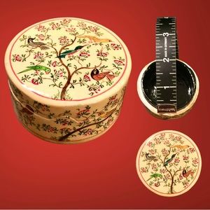 🇮🇳 INDIA VINTAGE HANDMADE, HAND PAINTED, LACQUERED BOX